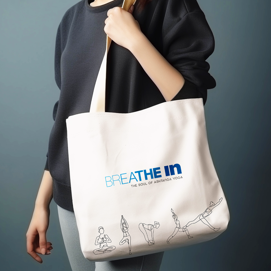 logo branding on canvas bag